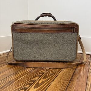Vintage Hartmann Tweed Weekender Strap Luggage | Carry On Suitcase Bag, ~21"